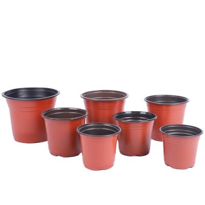 China Modern Garden Nursery Farms Plant Sowing Double Light Soft Colored Plastic Flower Pots Grow Pots for sale