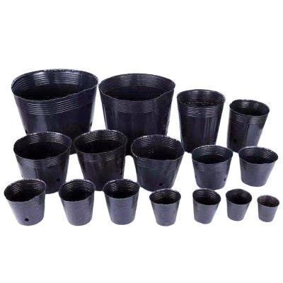 China Modern Disposable Cheap Price Black Plastic Plant Flower Nursery Grow Pots Soft Hand Nutrition Agriculture Pot For Greenhouse Garden for sale