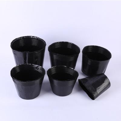 China Disposable Modern Cheap Price Thicken Round Black Plastic Nutrition Pot Nursery Seed Starting Pots for sale