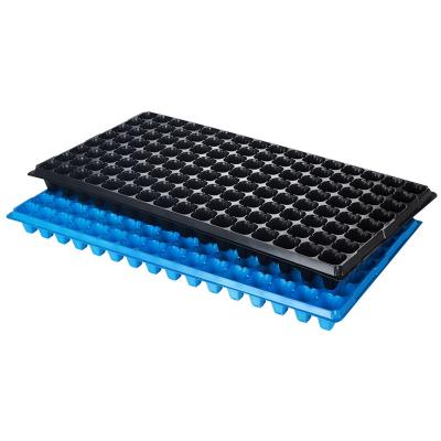 China Mirogreen Grow Wholesale Blue Black 105 Cell Seed Plant Vegetables Germination Tray Garden Horticulture Seedling Nursery Trays for sale