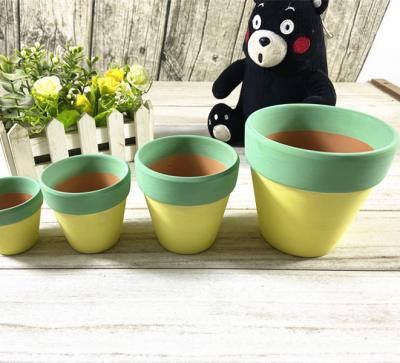 China Modern Creative Plain Ceramic Flowerpot Multicolor Flower Pot Pottery Flower Plant Pot for sale