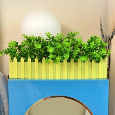 China Rectangular Shape Box Garden Planters Pots Durable Material Outdoor Plastic Window Fence For Nursery Flower Plants for sale