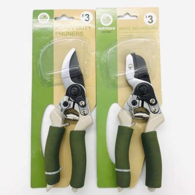 China Eco-friendly Green Garden Hand Tool Pruner Carbon Steel Blade Garden Tool for sale