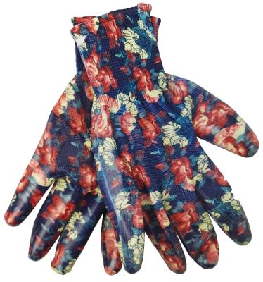 China Eco-Friendly Gloves Garden Gloves Line Nitrile Coated Garden Gloves Gardening Lady for sale