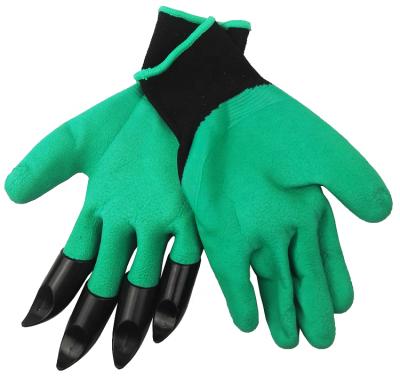 China Eco - Friendly Garden Gloves Digging Latex Gloves Garden Gloves With Claws for sale