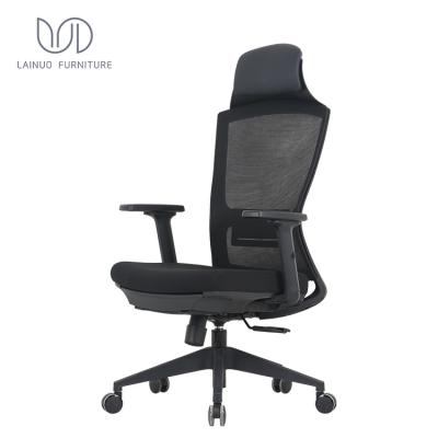 China (Height) Commercial Ergonomic Adjustable Executive Office Mesh Chair With Adjustable Lumbar Headrest Armrest for sale