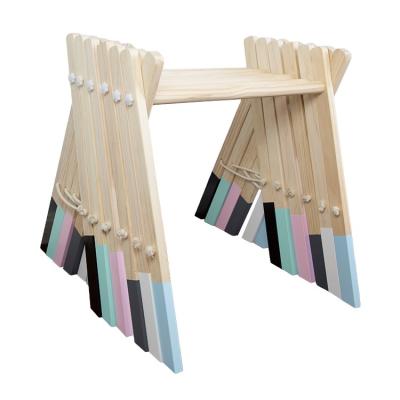 China Toy Newborn Gift Stable Hanging Soft Teething Toys and Baby Play Gym Foldable Wooden Frame for sale