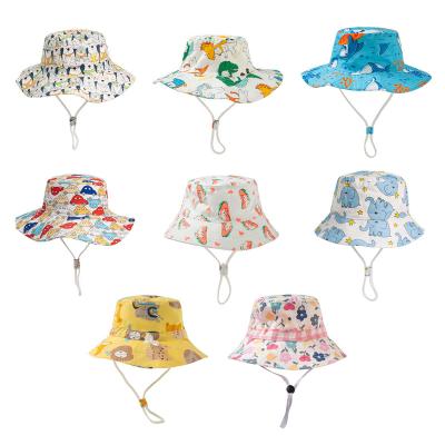 China 2021 Hot Picture Fashion Wholesale Printed 100% Cotton Kids Hats for sale