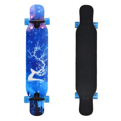 China Hot Selling Kid Custom Skateboard 46 Inch Long Wood Maple Board For Teenagers Boys Girl With Good Bearing for sale