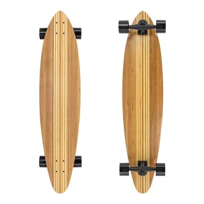 China Factory Adult Supply 41 Inch 8 Layers PU Wheel Skate Bamboo Wooden Snap Board For Young Adults for sale