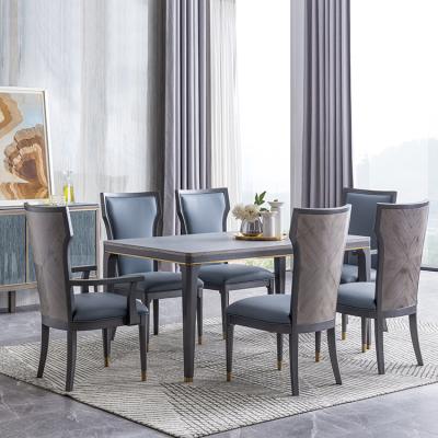 China Welliton OEM ODM Style Luxury Italian Solid Wood Furniture Set Solid Wood Modern Dining Table for sale