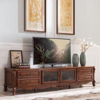 China American Home Villa Furniture Welliton Solid Wood OEM ODM Style Living Room TV Cabinet Solid Wood Stand for sale