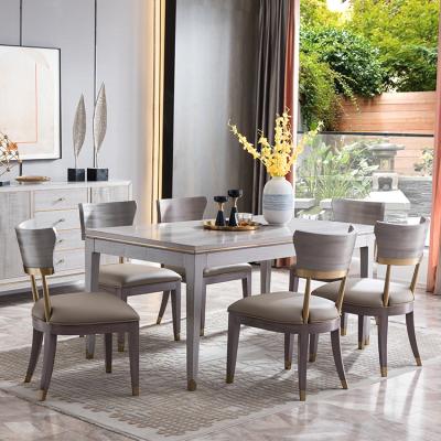 China Welliton Wood OEM ODM Italy Hotel Furniture Square Table Solid Wood Luxury Modern Home Dining Set for sale