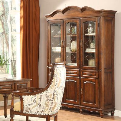 China American OEM Welliton villa home study room modern furniture floor wooden bookcase for sale