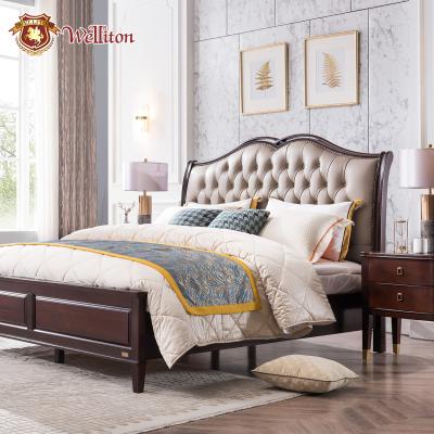 China European Style A801-29 Classic Luxury European Bedroom Furniture Welliton OEM&ODM Double Bed Classic Bed for sale