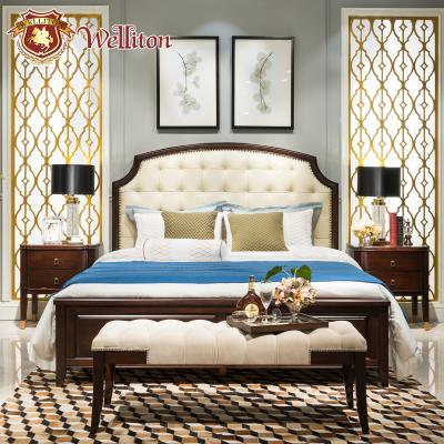 China European Style A801-1 Classic Luxury European Bedroom Furniture Double Bed Welliton OEM&ODM Classic Bed for sale