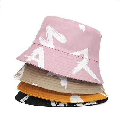 China European and American style graffiti letters bucket hat men female hip-hop sun fisherman Panama outdoor wild hat for sale