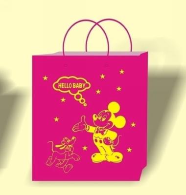 China Pink color bag printing, bag printing house, bulk paper bags, wholesale bag supplier, bag seller for sale