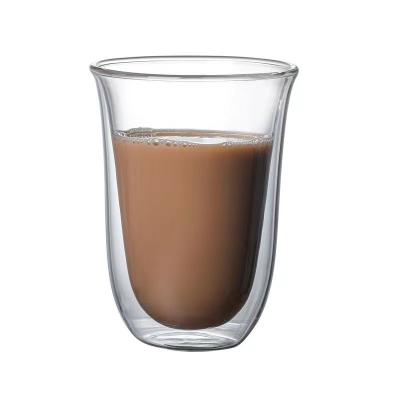 China Sustainable Hot sale high borosilicate glass double cup transparent coffee cup Amazon cross-border gift water cup for sale