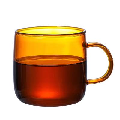 China Sustainable Wholesale high borosilicate glass coffee cup home daily tea cup, milk juice cup, coffee utensils for sale