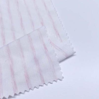 China Bamboo Spandex Yarn Dyed Stripe Stretch Interlock Fabric Moisture-absorbent for sale