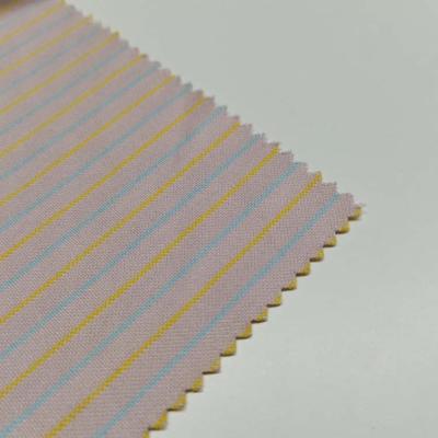 China Colorful Anti-bacteria Yarn Dyed Bamboo Recycle Polyester Stripe Interlock Fabric for sale