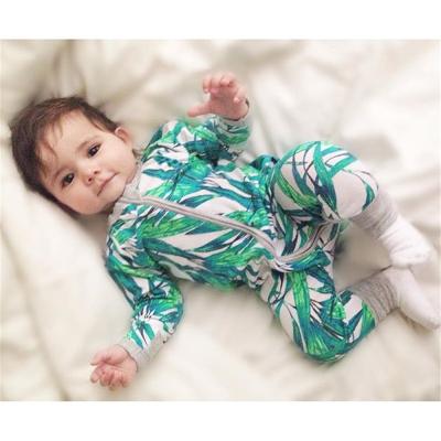 China Bamboo/Cotton Fabric Bamboo Zippers One Piece Pajama Clothes Sets Baby Boy's Rompers, Digital Printing Overalls And Rompers for sale