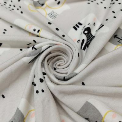 China HOT SALE Super Feel Anti-bacteria Bamboo Soft Hand Fabric Free Sample Customized Printing Design For Pajamas for sale