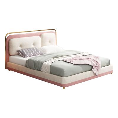 China HUIJUYOUPIN China Storage Bed European Style Pink Bed Pink Adult Bed For Girls Princess for sale