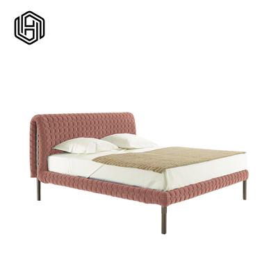 China Bookcase Headboard HUIJUYOUPIN Factory Price Best Bed High Quality Fabric Upholstered Bed High End Bed for sale