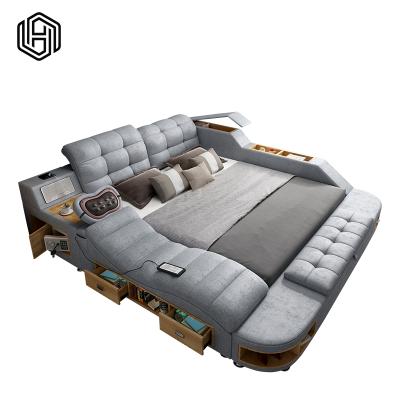 China HUIJUYOUPIN Storage Free Sample Storage Bed Frame Intelligent Multifunctional Bed Smart Bed for sale