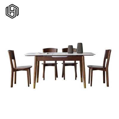 China Wear-Resistance After Sales Worry Free Modern Lightweight Luxury SLATE Dining Table Expandable Dining Table for sale