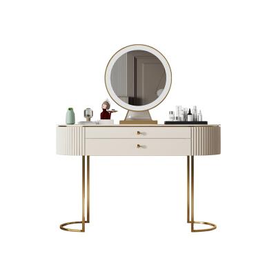 China HUIJUYOUPIN Extendable Make Up Table High End Modern Bedroom Furniture Dresser Set Wood Mirrored Makeups Table Vanity Dressers for sale