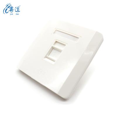 China Yuedao Network Wall Mount faceplate 1/2/4 Port Shutter RJ45 Cat6 Faceplate for sale