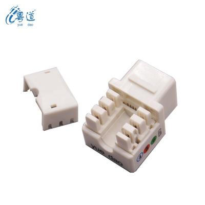 China YUEDAO factory price OEM 180 Degree Punch Down Cat3 RJ11 Keystone Jack Module for sale