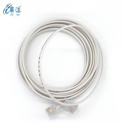 China YUEDAO  factory price Cat3 1m 2m  PVC copper core RJ11 to RJ11 telephone cable voice patch cord for sale