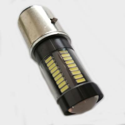 China 66 SMD Motor Headlight Bulb H4 H6 BA20D 1157 BA15D BAY15D Car Tail Stop Brake Light LED Bulbs Replacement Spot Lamp With Projector Lens For Cars for sale