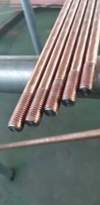 China Copper Bonded Earthing Electrode Raw Material 16mm with Thread for sale