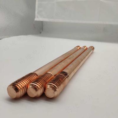 China 1.52m Electrical Earth Rod Pure Copper Screw Installation for sale