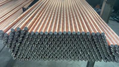 China 16mm Pointed Copper Clad Steel Ground Rod 3m long for sale