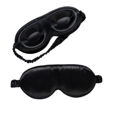 China Shading 3D Sleep Lightweight Adjustable Eyemask Silk Eyemask For Women Sleep Eye Mask Silk Custom Logo for sale