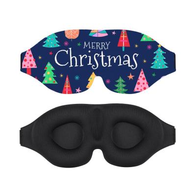 China Upgraded 2020 Memory Foam 3d Eye Mask Sleeping Eye Mask Christmas Eye Mask Gift for sale