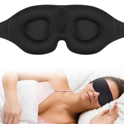 China Private Label Lightweight Sleep Blocking Mask, Eye Mask for Sleep 3D Contoured Cup Blindfold, Adjustable Sleep Mask for Nap/Sleep/Airplane for sale