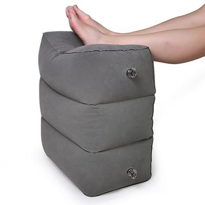 China 2020 Inflatables Newest Travel Portable Folding Flat Air Cushion Set Inflatable Airplane Pillow Footrest for sale