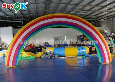 China Custom Inflatable Arch 210D Oxford Cloth 6*3mH Inflatable Rainbow Arch For Rental Business for sale