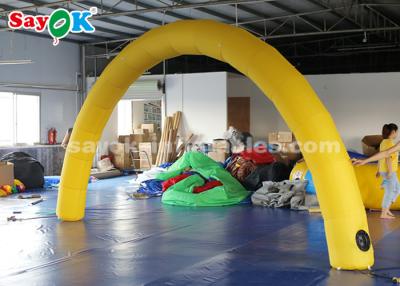 China Inflatable Entrance Arch Yellow 6*3m Inflatable Arch With Air Blower For Event Advertisement for sale