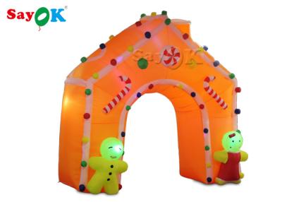 China Decoración colorida de la Navidad de la arcada de la Navidad de Oxford del paño LED de la luz de la tienda inflable inflable del arco para la promoción en venta