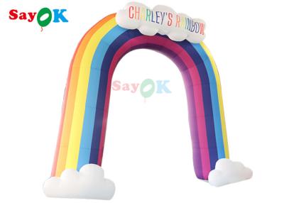 China Rainbow Inflatable Arch Colorful Advertising Blow Up Gate For Decoration for sale