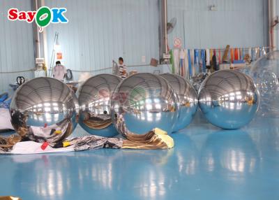 China Disco Shinny Inflatable Mirror Ball Large Event Decoration PVC Floating Sphere Mirror Balloon for sale