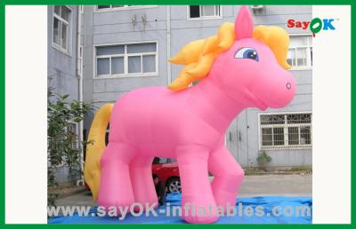 China Cartoonfiguren voor verjaardagsfeestjes Roze opblaasbare paard Opblaasbare cartoonfiguren voor reclame Te koop